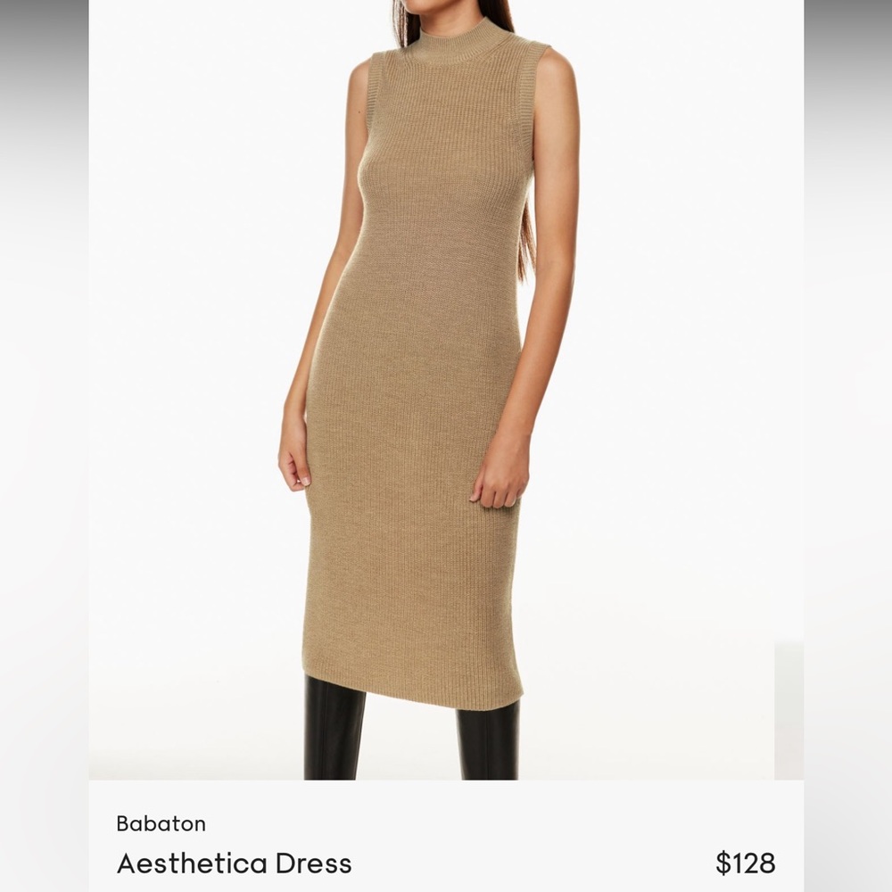 Aritzia. Babaton. Aesthetica Dress. Tan. Size XS.